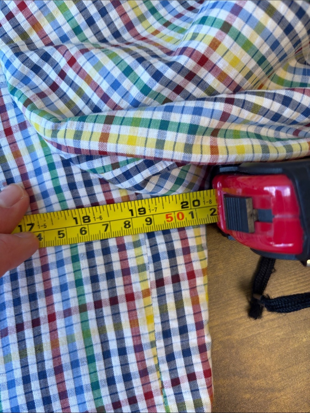 Izod Lacoste Vintage Multicolor Check Sport Coat - Blue, Yellow, Red, Green - Picture 7 of 8